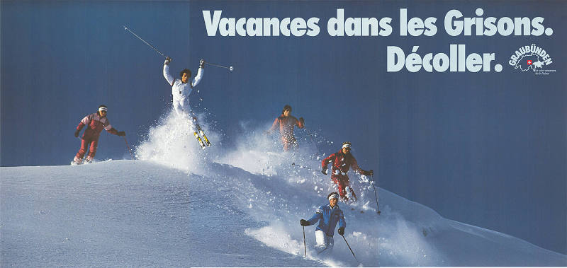 Vacances dans les Grisons. Décoller.