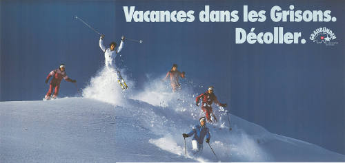 Vacances dans les Grisons. Décoller.