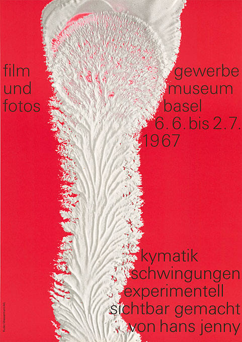 Film und Fotos, Kymatik, Schwingungen experimentell sichtbar gemacht von Hans Jenny, Gewerbemuseum Basel