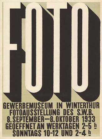 Foto, Fotoausstellung des S.W.B., Gewerbemuseum Winterthur