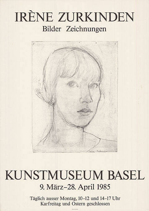 Irène Zurkinden, Bilder Zeichnungen, Ausstellung Kunstmuseum Basel