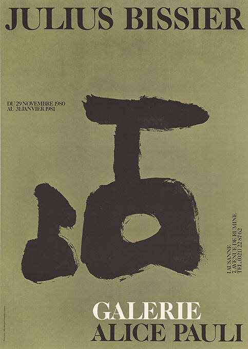 Julius Bissier, Galerie Alice Pauli, Lausanne