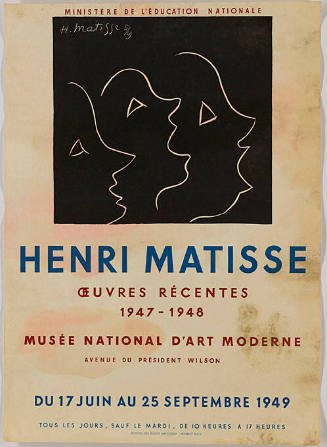 Henri Matisse, Œvres récentes, Musée national d’art moderne, Paris