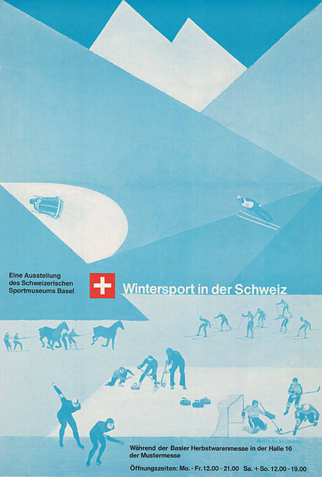 Wintersport in der Schweiz, Eine Ausstellung des Schweizerischen Sportmuseums, Basel, Mustermesse, Halle 16