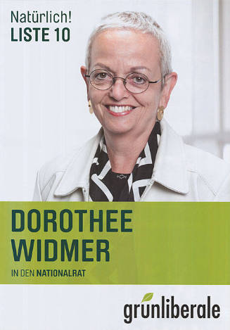 Natürlich! Liste 10, Dorothee Widmer in den Nationalrat, Grünliberale