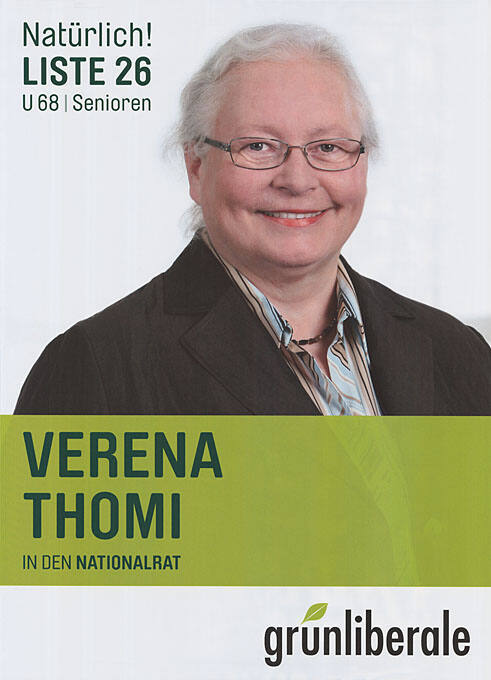 Natürlich! Liste 26, Verena Thomi in den Nationalrat, Grünliberale
