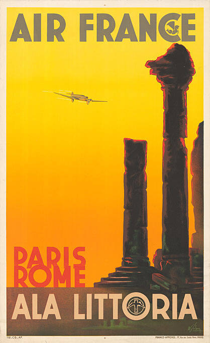 Air France, Paris – Rome, Ala Littoria