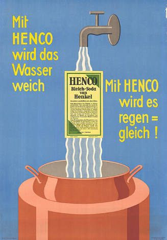 Mit Henco wird das Wasser weich, Mit Henco wird es regen = gleich!