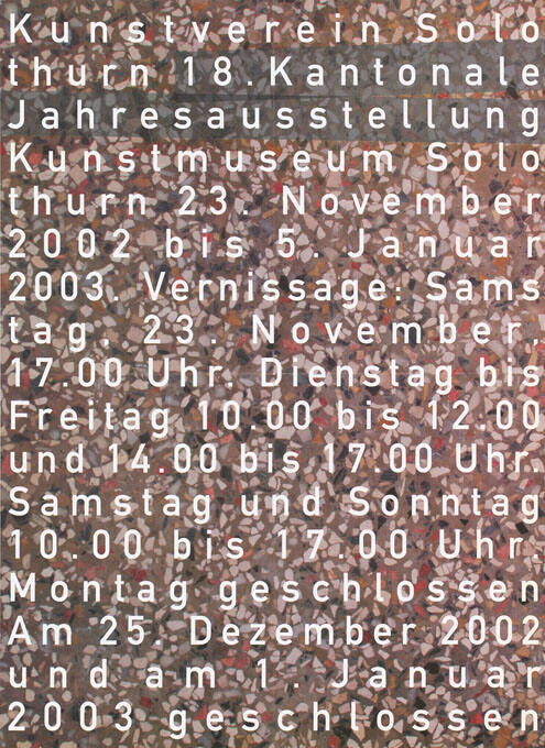 18. Kantonale Jahresausstellung, Kunstmuseum Solothurn