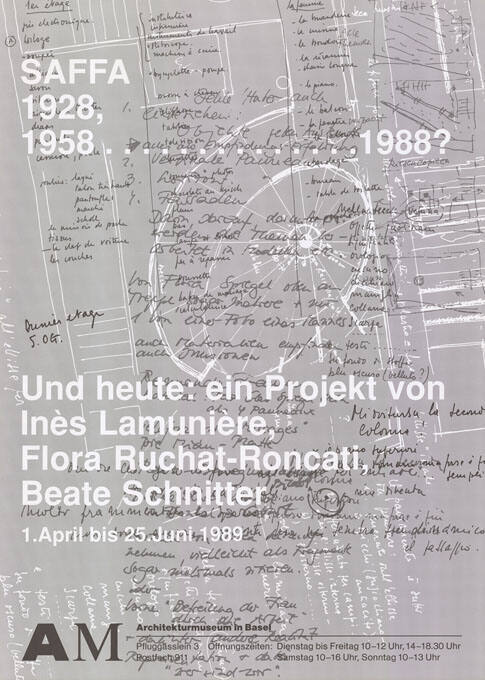 SAFFA 1928, 1958 …1988? Und heute: ein Projekt von Ines Lamunière, Flora Ruchat-Roncati, Beate Schnitter