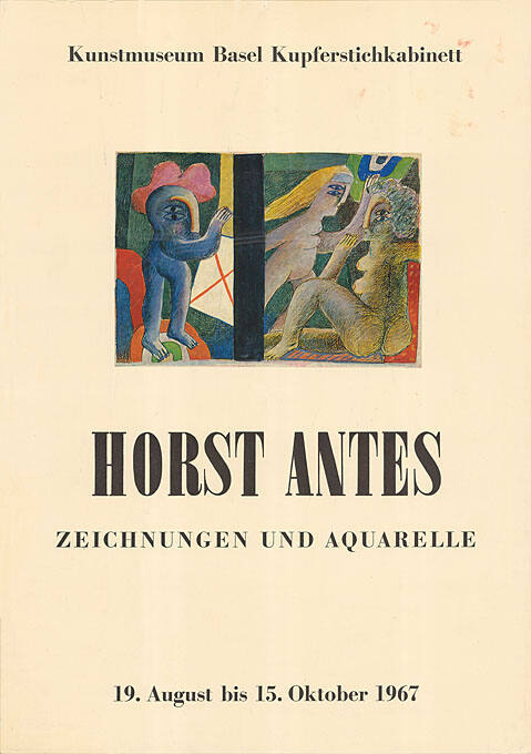 Horst Antes, Zeichnungen und Aquarelle, Kunstmuseum Basel, Kupferstichkabinett