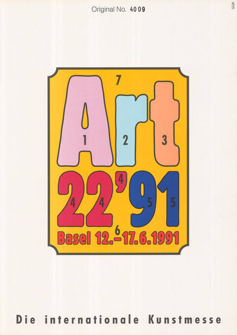 Art 22’91, Basel, Die internationale Kunstmesse