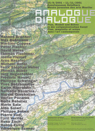 Analog/ue Dialog/ue, Plan, Modell und Bühne in der zeitgenössischen Kunst, Kunstmuseum Solothurn, Musée jurassien des arts Moutier