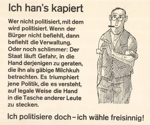 Ich han’s kapiert. Ich politisiere doch – ich wähle freisinnig!