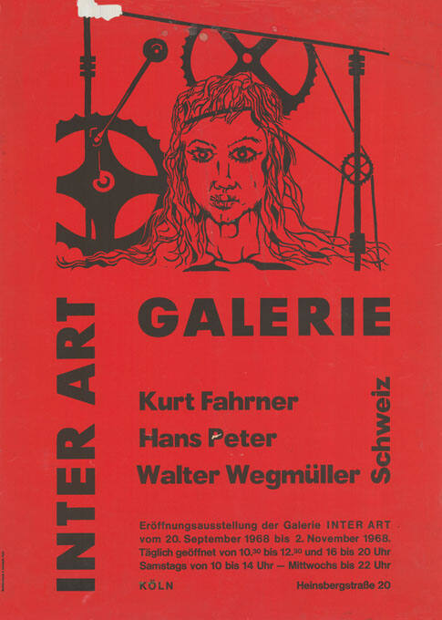 Kurt Fahrner, Hans Peter, Walter Wegmüller, Inter Art Galerie, Köln