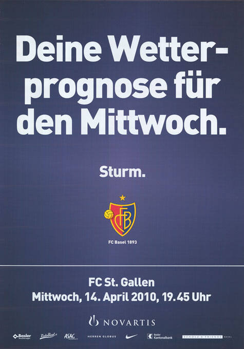 Deine Wetterprognose für den Mittwoch. Sturm. FCB
