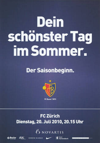 Dein schönster Tag im Sommer. Der Saisonbeginn. FCB
