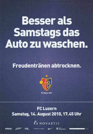 Besser als Samstags das Auto zu waschen. Freundentränen abtrocknen. FCB