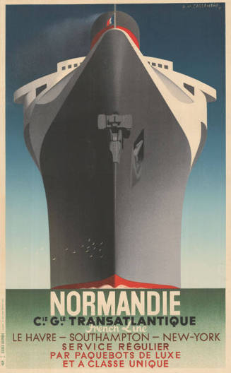 Normandie, Cie. Gle. Transatlantique, French Line, Le Havre – Southampton – New-York