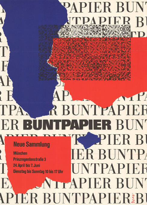 Buntpapier, Die Neue Sammlung, München