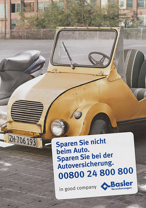 Sparen Sie nicht beim Auto. Sparen Sie bei der Autoversicherung. Basler Versicherungen