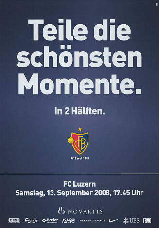 Teile die schönsten Momente. In 2 Hälften. FCB