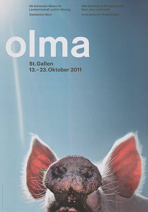 Olma, 69. Schweizer Messe für Landwirtschaft und Ernährung, St. Gallen