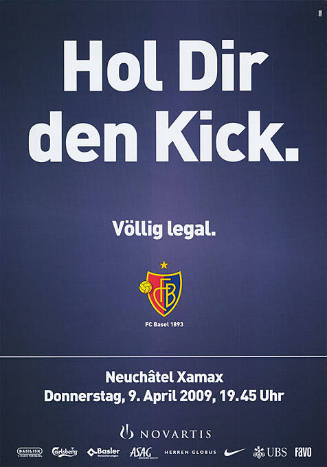 Hol dir den Kick. Völlig legal. FCB