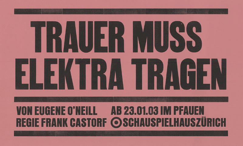 Trauer muss Elektra tragen, Eugene O’Neill, Schauspielhaus Zürich