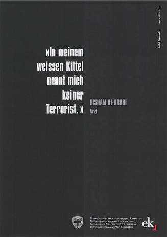 «In meinem weissen Kittel nennt mich keiner Terrorist.», Hisham Al-Arabi, Arzt