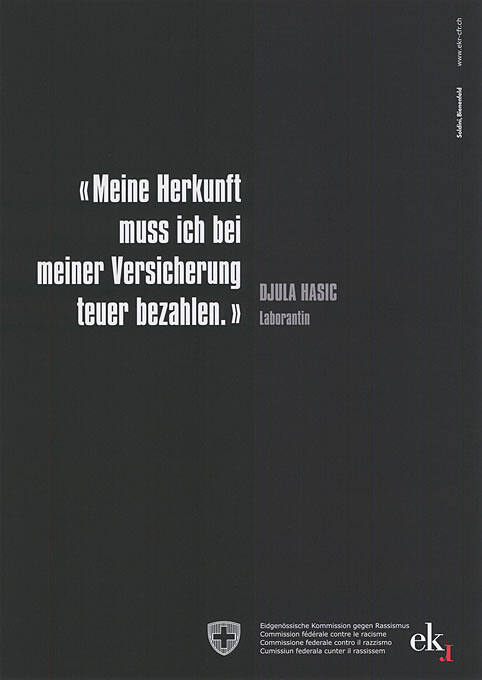 «Meine Herkunft muss ich bei meiner Versicherung teuer bezahlen.», Djula Hasic, Laborantin