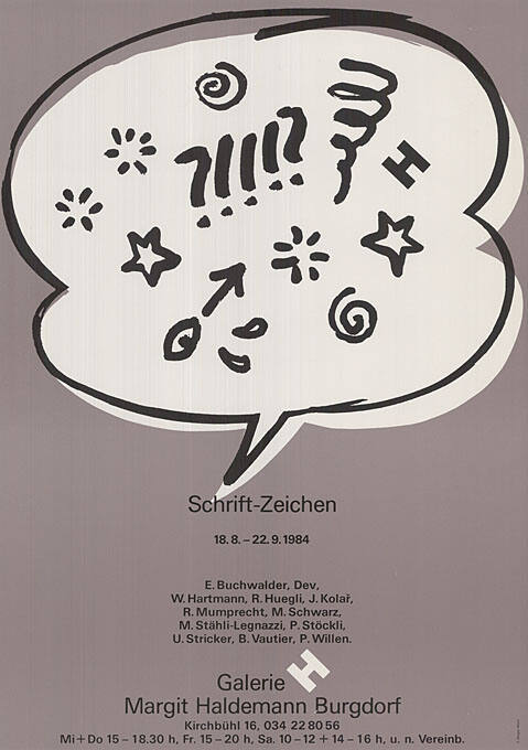 Schrift-Zeichen, Galerie H, Burgdorf