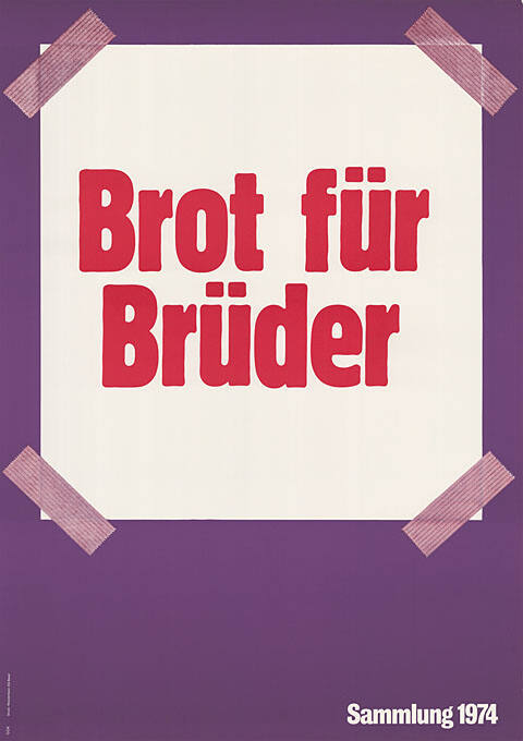 Brot für Brüder, Sammlung 1974