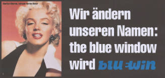 Wir ändern unseren Namen: the blue window wird bluewin