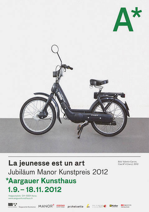 La jeunesse est un art, Jubiläum Manor Kunstpreis 2012, *Aargauer Kunsthaus