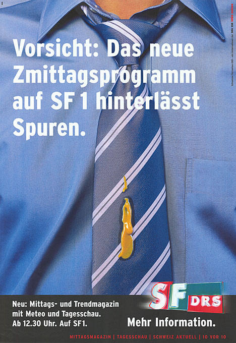 Achtung: Das neue Zmittagsprogramm auf SF1 hinterlässt Spuren. SF DRS