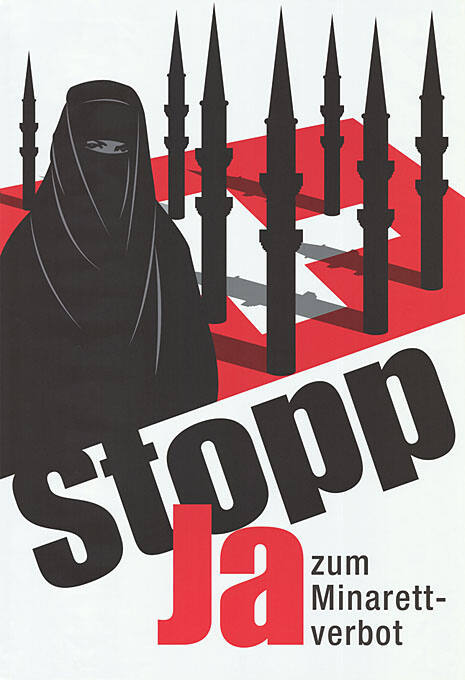 Stopp, Ja zum Minarettverbot