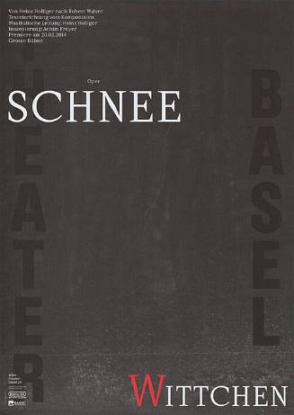 Schneewittchen, Heinz Holliger, Robert Walser, Theater Basel
