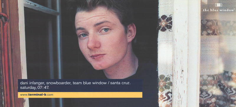 Dani Infanger, Snowboarder, Team Blue Window / Santa Cruz. The Blue Window