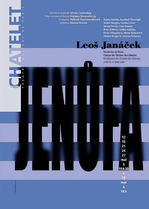 Jenůfa, Leoš Janáček, Châtelet