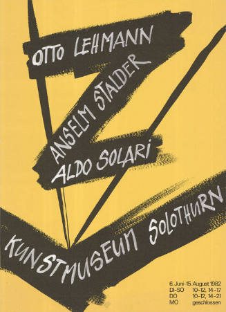 Otto Lehmann, Anselm Stalder, Aldo Solari, Kunstmuseum Solothurn