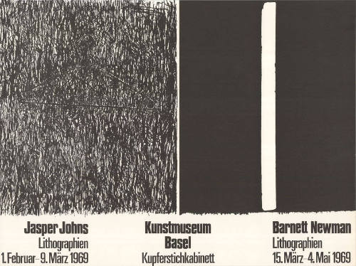 Jasper Johns, Barnett Newman, Kunstmusem Basel, Kupferstichkabinett