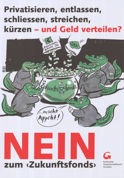 Privatisieren, entlassen, schliessen, streichen, kürzen – und Geld verteilen? Nein zum ‹Zukunftsfonds›