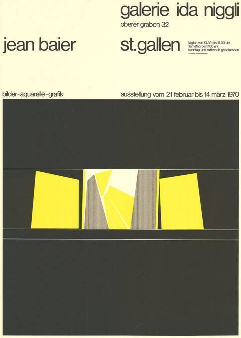 Jean Baier, Galerie Ida Niggli, St. Gallen