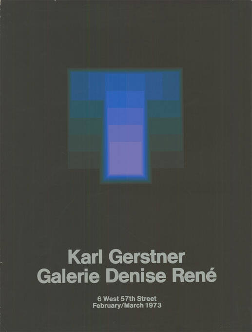 Karl Gerstner, Galerie Denise René, New York