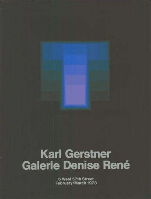 Karl Gerstner, Galerie Denise René, New York