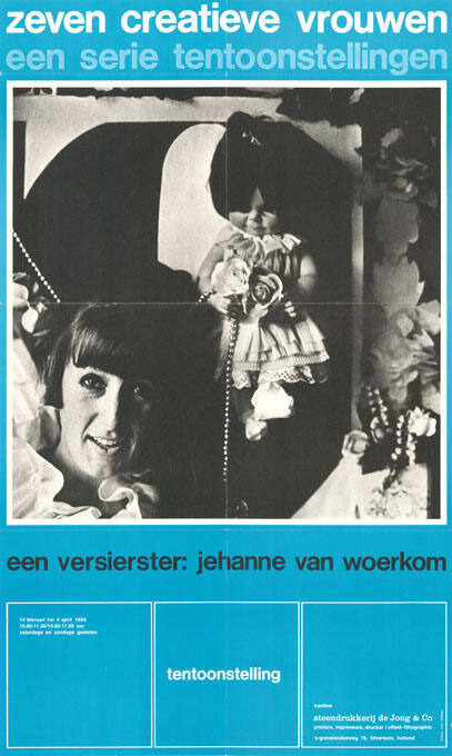 Zeven creatieve vrouwen, een serie tentoonstellingen, een versierster: Jehanne van Woerkom, Steendrukkerij de Jong & Co, Hilversum