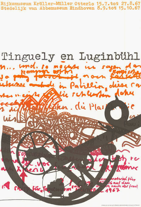 Tinguely en Luginbühl, Rijksmuseum Kröller-Müller, Otterlo, Stedelijk van Abbermuseum, Eindhoven