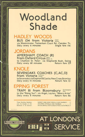 At London’s Service, Woodland Shade, Hadley Woods, Jordans, Kole, Epping Forest, London Transport