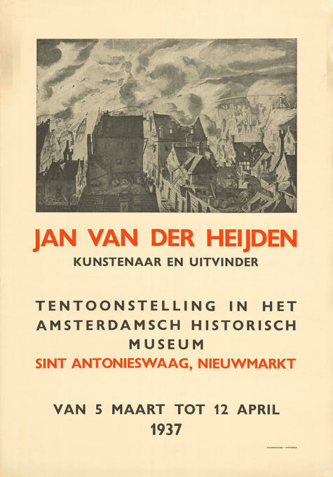 Jan van der Heijden, Kunstenaar en Uitvinder, Amsterdamsch Historisch Museum